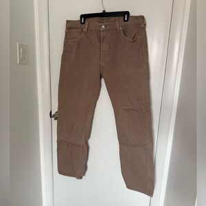 Levi's Tan 501 Jeans 38x32